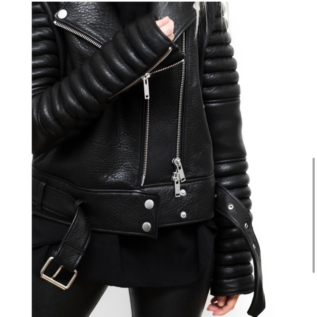 Nwt The Arrivals Rainier Iii Leather Moto Jacket Xl Motorcycle Lamb Real — image 3 of 8